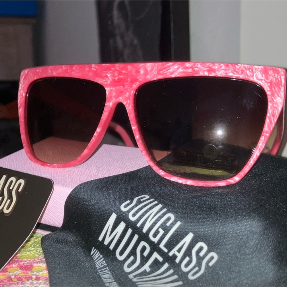 Vintage 80's RETRO FLAT TOP SUNGLASSES - Picture 4 of 15